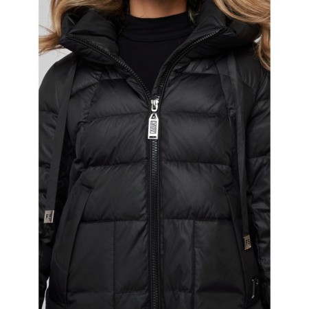 Coat insulated winter female, size 50, black color-12