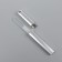 Nail glass for nails, 14 cm, in case, transparent/silver color