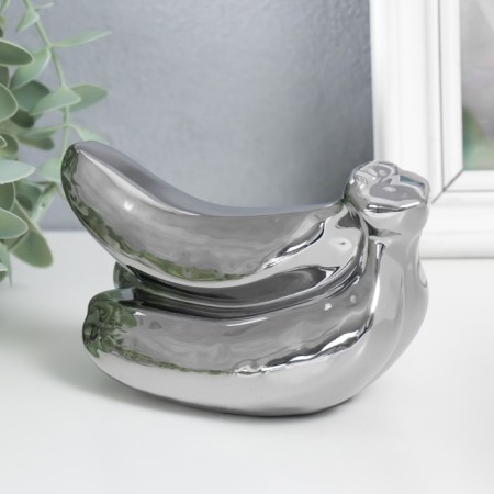 Souvenir Ceramics "Bueau of bananas" silver 9x17x7.5 cm-3