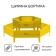 Glocked flowerbed, 2 tiers, d = 60–100 cm, h = 30 cm, yellow, Greengo