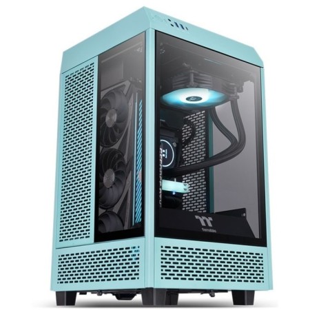 The Tower 100 Turquoise, Miniitx, 1x120mm, 3x140mm, 2XUSB 3.0, Audio Bott PSU, without PSU 93719