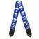 Music Life guitar belt, 60-117x5 cm, skulls on blue
