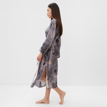 Халат домашний KAFTAN "Дракон", размер 44-46, серый-3