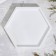 Summary "hexagonal. Marble" from gypsum, 9.7x1.3x1cm, white mother of pearl