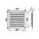 Ventilation grate "Cosmetic" RM3030, 300 x 300 mm, with a grid, metal, white