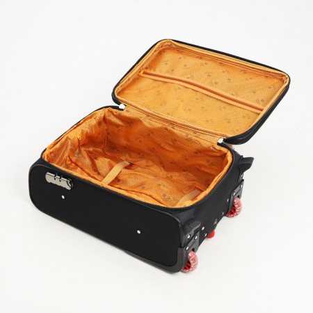 Small suitcase 20 ”, lightning department, code castle, 3 wheels, 2 outer pockets, black color-8