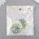 Acrylic decor "Yellow Flowers on Blue" 0.2x3.5x3.9 cm