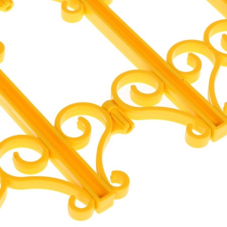 Decorative fence, 25 × 180 cm, 5 sections, plastic, yellow, "classics"-10