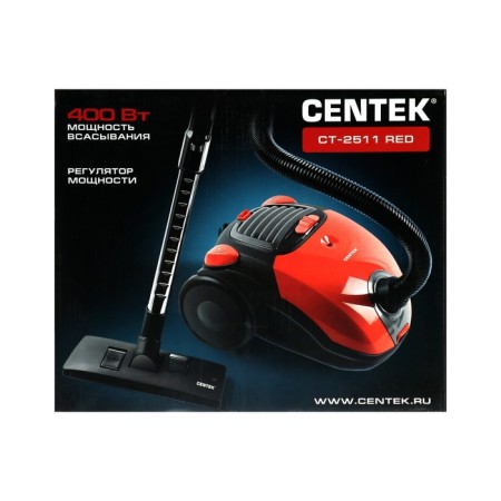 Vacuum cleaner Centek CT-2511, 2000/400 watts, 2 l, red-12