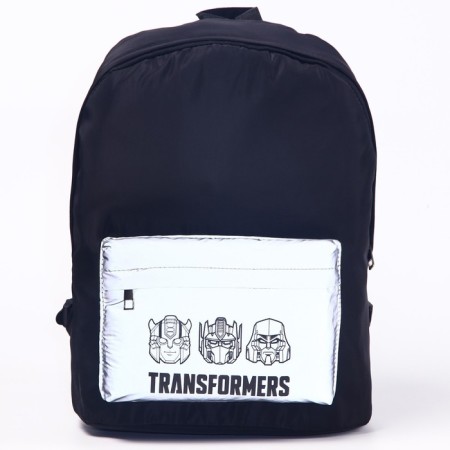 A backpack with a reflective pocket, 30 cm x 15 cm x 40 cm "robot", transformers-3