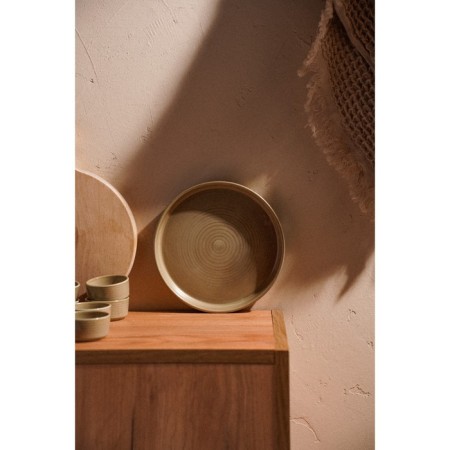 Bannered porcelain plate SL Home "Sandy Breeze", D = 19 cm, beige color-7