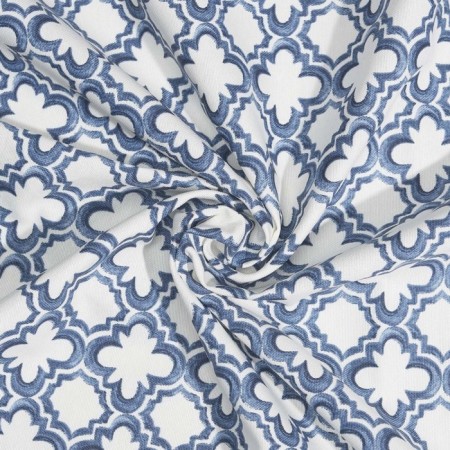 Set of curtains "Hindi", size 170x270 cm, blue color, 2 pcs-1