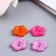 A set of buttons of decorative plastic "flowers" 1.2x1.2 cm, mix
