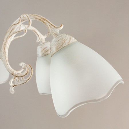 Suspended chandelier Citilux "Latur" CL413270, 46x33 cm, 7x75W, E27, white color-8