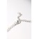 Necklace "ice", 1 row, white color in silver, 35 cm