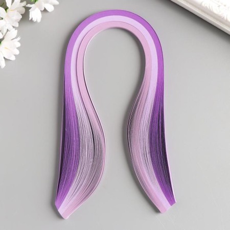 Strips for quilling 100 strips density 120 grams "Violet gradient" w. 0.5 cm dl. 39 cm 51773