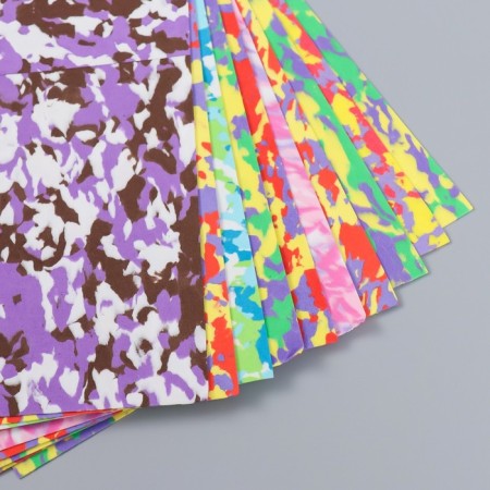 Foamiran "colored camouflage" 1 mm set 10 sheets mix format A4-1