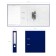 A4, 50 mm registrar, Erichkrause Granite, assembled, plastic pocket, blue, capacity of 350 sheets