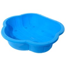 The sandbox is blue