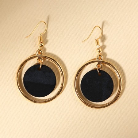 Earrings with rings "just be the queen"-3