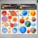 Plastic sticker multi -layer "Cosmos" mix 54x32 cm