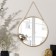 Mirror wall “reflection”, d mirror surface 31 cm, matte gold color