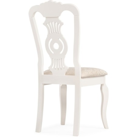 Wooden Lomar chair array of gveei, white/beige 46x58x98 cm-3