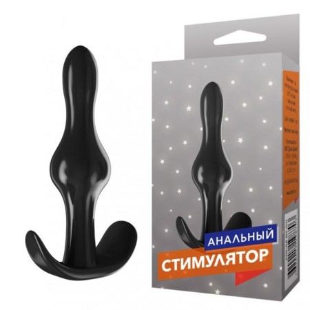 Anal plug jaga jaga, relief- drop, 10 /2 cm, black
