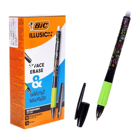Gel handle washed by BIC Gelocity Illusion, node 0.7 mm, black ink, price for 1 pcs-7