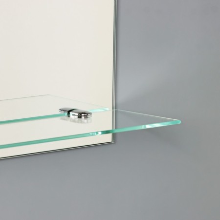 Mirror in a bathroom with a shelf, semi -oval, 35 × 50 cm-3