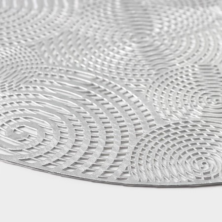 Serving napkin on the table "Hypnosis", d = 38 cm, color silver-5