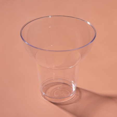 The form of plastic disposable for the cup buffet, 250 ml, transparent, 10 pcs/units.