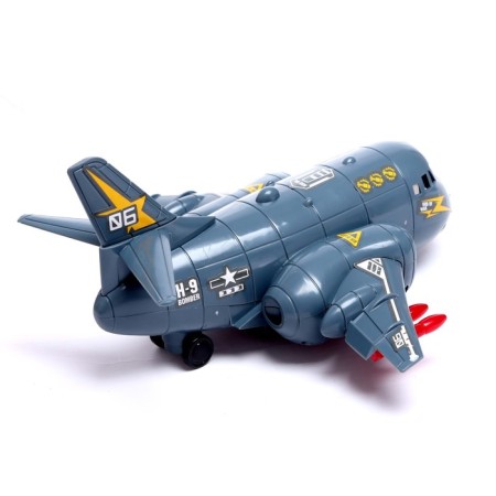 Aircraft "Transport", works on batteries, light and sound effects, color gray color-2