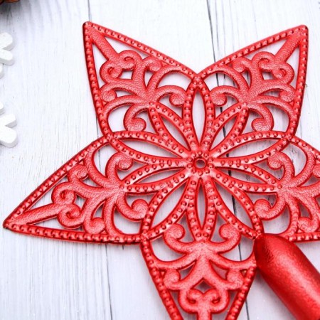 Tips "Star" openwork, 15x15 cm, red-2