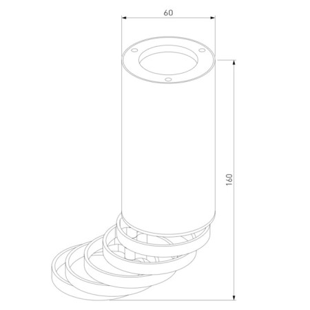 Ceiling accent Elektrostandard, DLN102/DLN103 GU10 60x60 mm, IP20-4