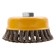 Denzel Ushm brush, 125 mm, M14, cup, twisted stainless steel. I wire 0.5 mm