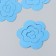 The workpiece of Foamiran "Flower Curly" 10x9.5 cm set 5 pcs. Bright blue