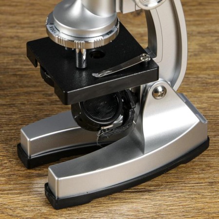 Microscope "Research", a multiplicity of an increase in 600x, 300x, 100x, with backlight, silver-3