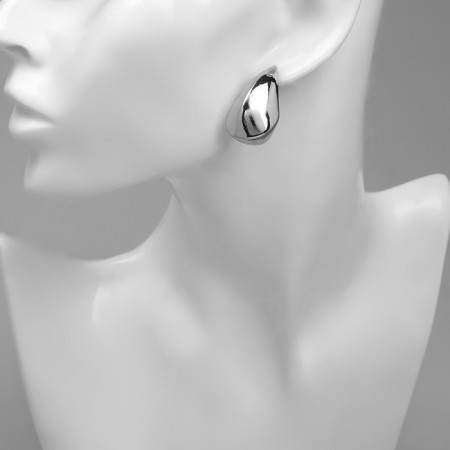 Earrings Metal "Bohemia" drop, color silver-3