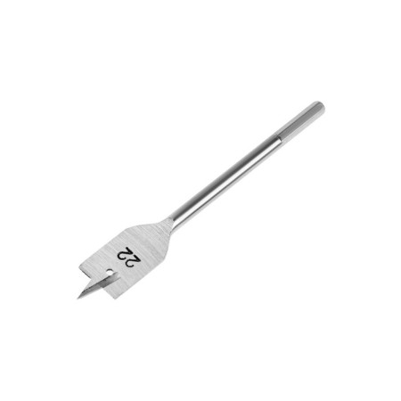 Wood drill feather scrap, hexagonal shank, 22 x 152 mm