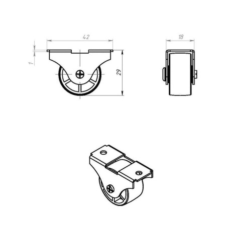 Supporting video 493.1 small, zinc coating 250 pcs-1