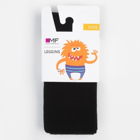 Leggings are children, black color, height 104-110-3
