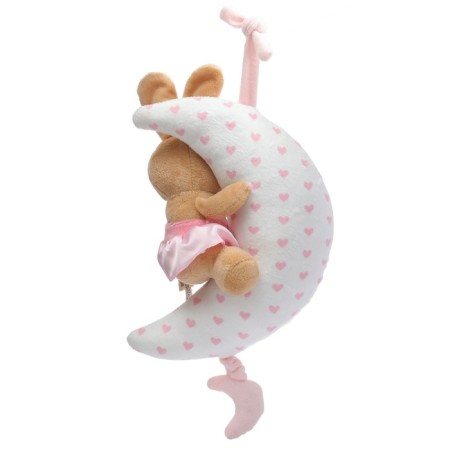 Musical Suspension "Bunny on the Moon", clockwork, on a crib, stroller, Mum & Baby-5
