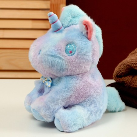 Soft toy "Unicorn" 23 cm, blue color-2