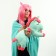 Skill of a soft toy "unicorn" with a blanket, 50 cm, blue color