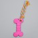 Chewing toy with a rope "bone with a tail", pink