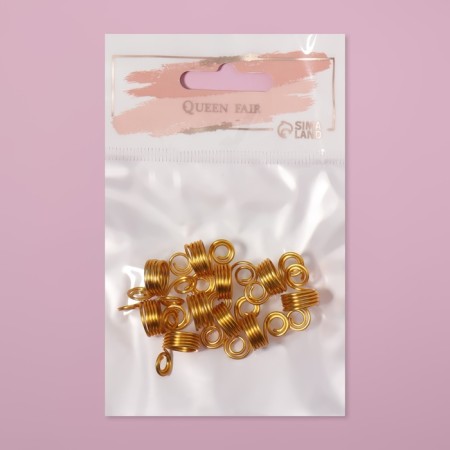 Hair piercing "Spiral", 2.1 × 0.9 cm, 10 pcs, golden color-3