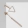 Hanging earrings "Geometry" Triangles, color gold, 7.5 cm