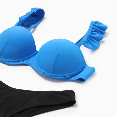 Swimsuit female separate minku Blue/black color, size 44-5