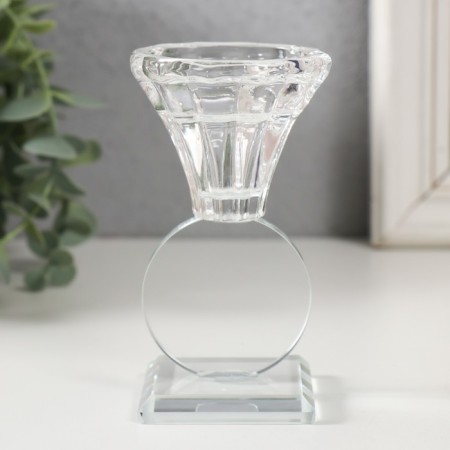 Glass of Glass for 1 candle "Bud on a circle" d = 2 and 3.5cm 6x6x11 cm-1
